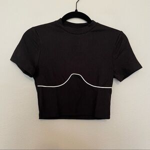 NWOT Shein black crop top sz.M(6)